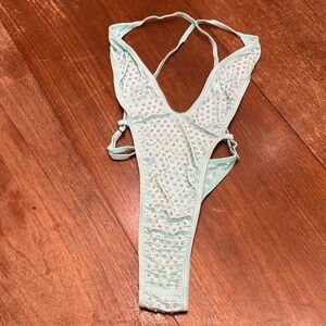 Bubblegum the Brand Rhinestone Thong Monokini